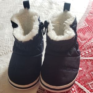 Baby Boy Navy Blue Booties 3-6 months
